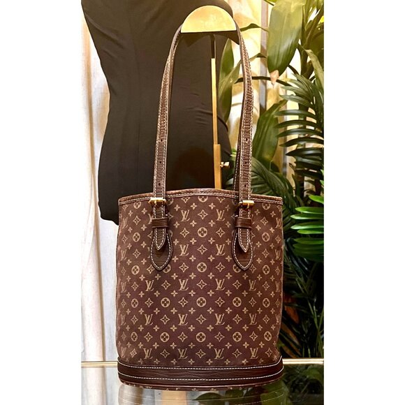 Louis Vuitton Monogram Demin Min Lin PM Bucket Bag - Picture 1 of 13